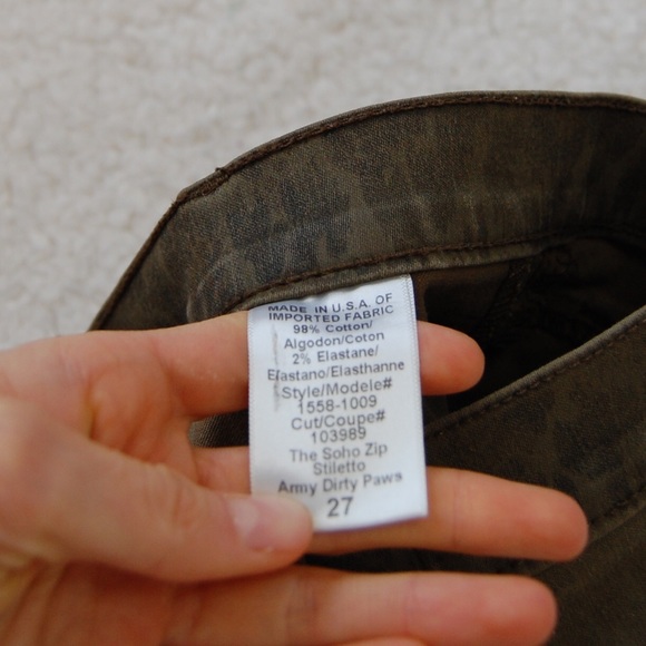 Current Elliott The Soho Zip Army Dirty Paws 27 - Picture 7 of 7